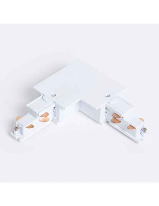 Connecteur 'Left Side' Type L pour Rail Triphasé DALI Track Encastré Aluminium