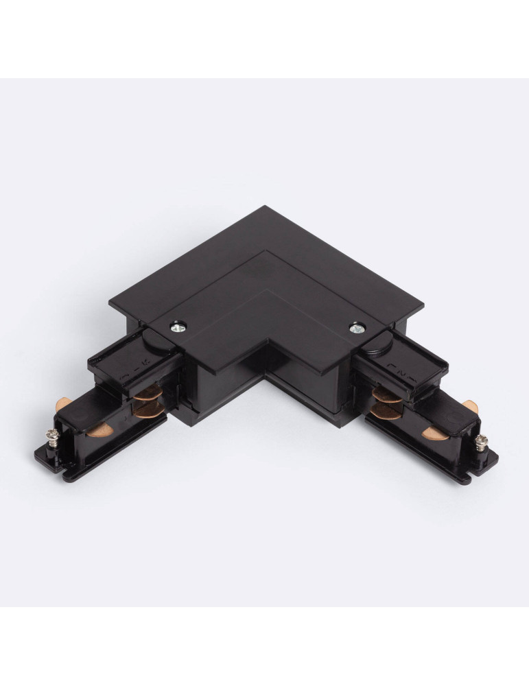 Connecteur 'Left Side' Type L pour Rail Triphasé DALI Track Encastré Aluminium