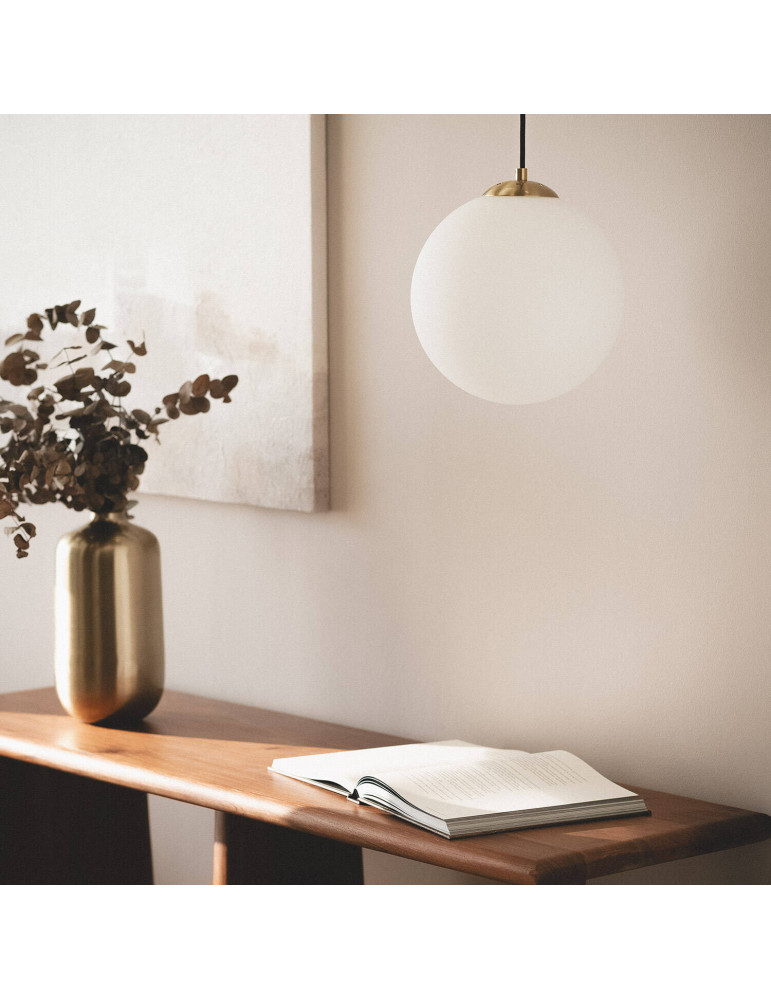 Suspension Métal et Verre Moonlight Brass