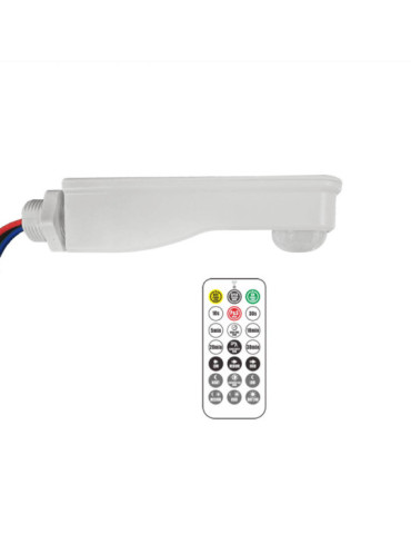 Détecteur de Présence PIR et Crépuscule 360º en saillie avec Télécommande