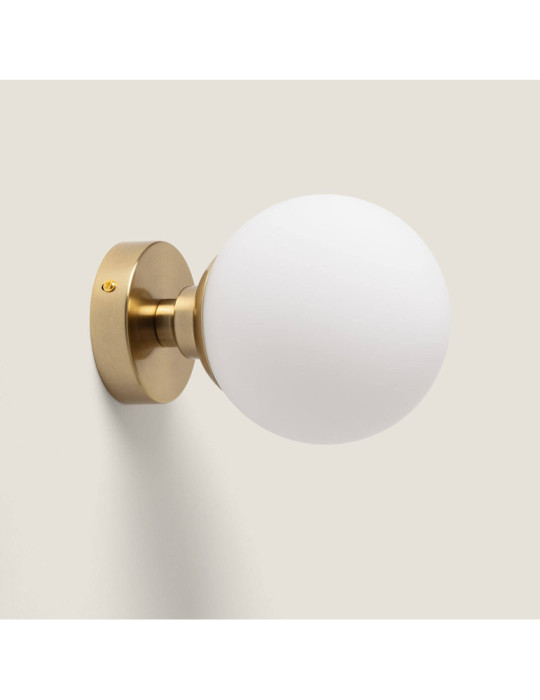 Plafonnier Métal et Verre Moonlight Brass 1 Spot