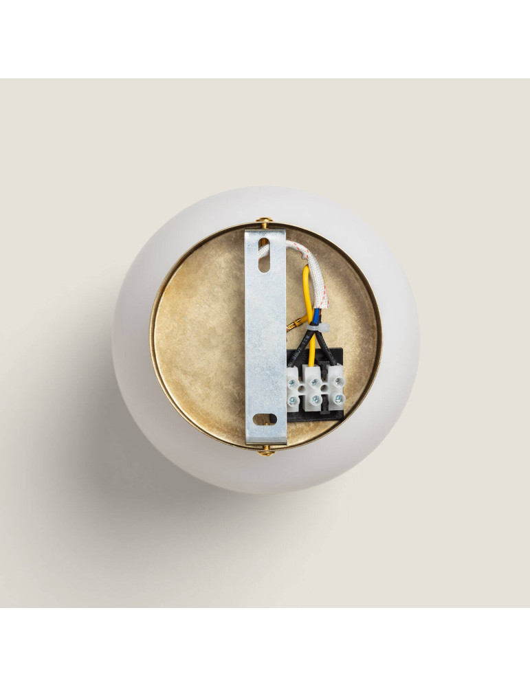Plafonnier Métal et Verre Moonlight Brass 1 Spot