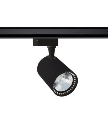 Spot LED sur Rail Monophasé 40W Bron Noir