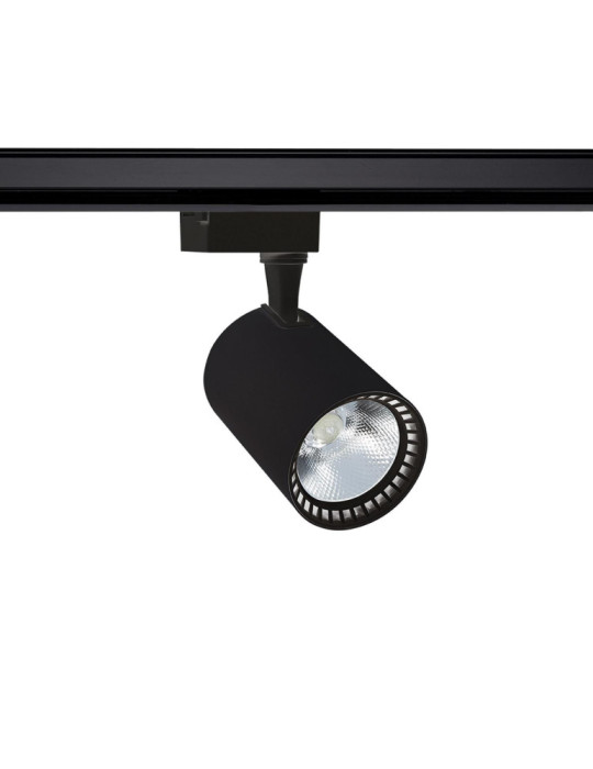 Spot LED sur Rail Monophasé 40W Bron Noir