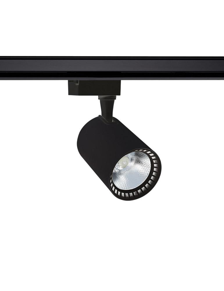 Spot LED sur Rail Monophasé 40W Bron Noir