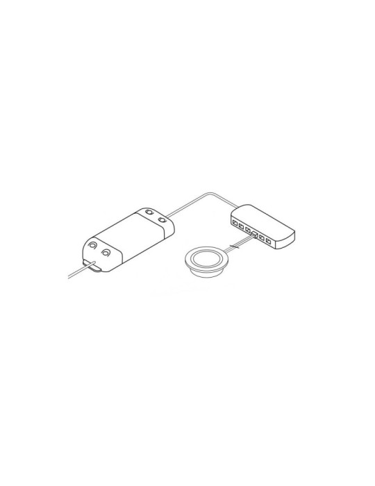 Downlight LED 3W 12V DC Meuble avec Connecteur Rapide Coupe Ø 63 mm
