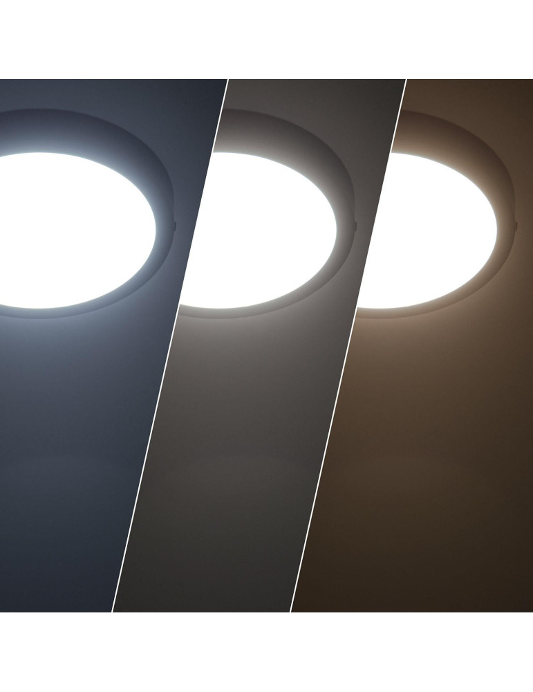 Plafonnier LED 18W Rond Aluminium Ø210 mm Slim CCT Sélectionnable Galán SwitchDimm