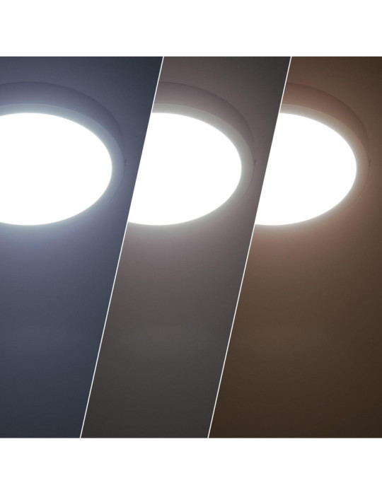 Plafonnier LED 18W Rond Aluminium Ø210 mm Slim CCT Sélectionnable Galán SwitchDimm