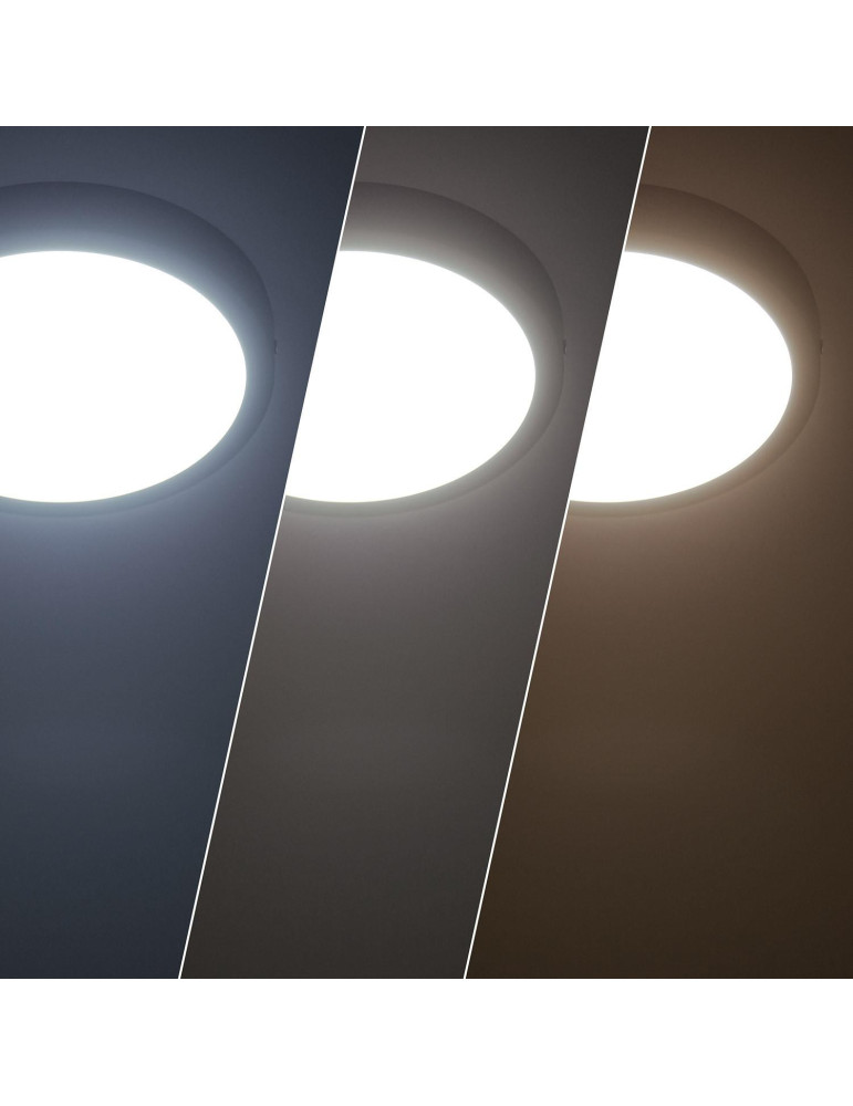 Plafonnier LED 18W Rond Aluminium Ø210 mm Slim CCT Sélectionnable Galán SwitchDimm