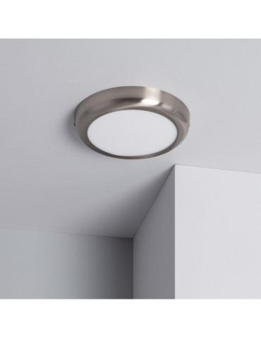 Plafonnier LED Rond Métal Design Silver 18W Ø225mm