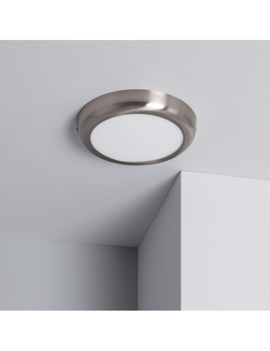 Plafonnier LED Rond Métal Design Silver 18W Ø225mm