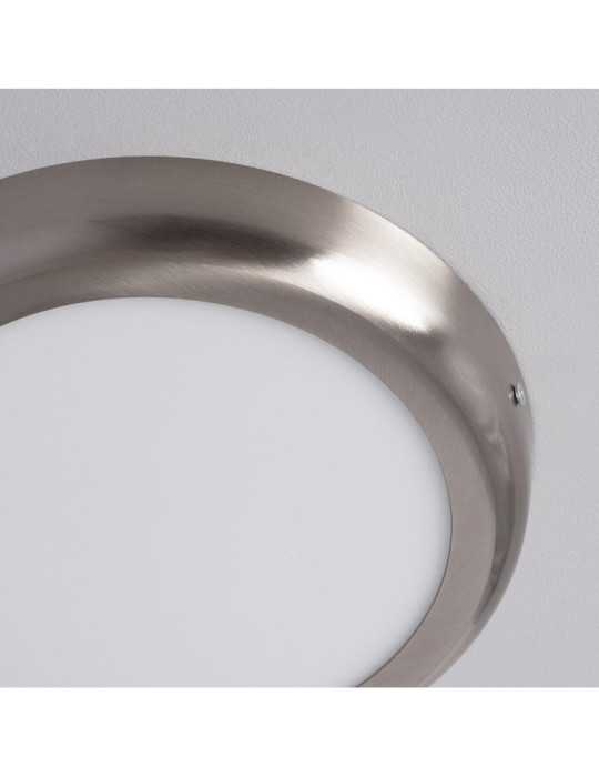 Plafonnier LED Rond Métal Design Silver 18W Ø225mm