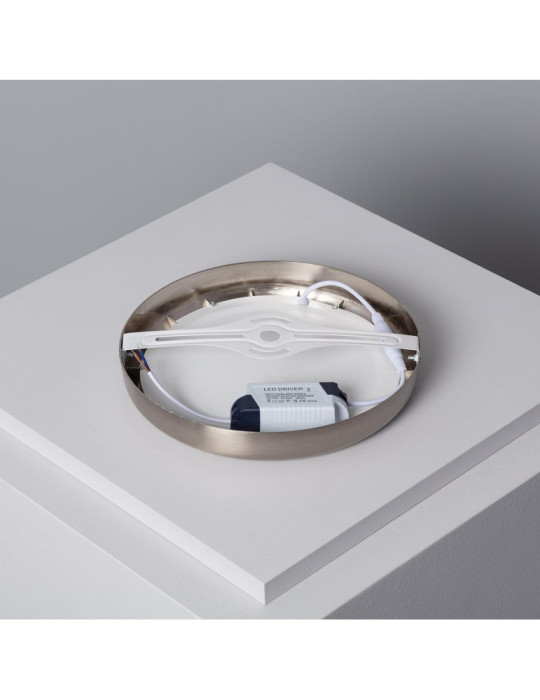 Plafonnier LED Rond Métal Design Silver 18W Ø225mm