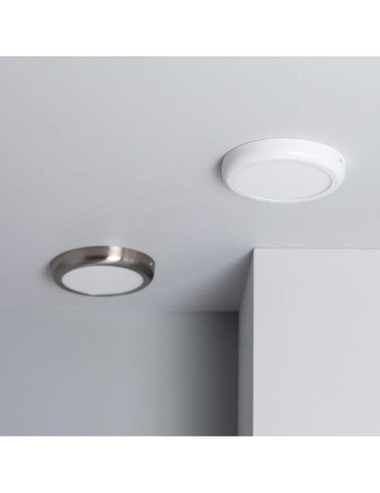 Plafonnier LED Rond Métal Design Silver 18W Ø225mm