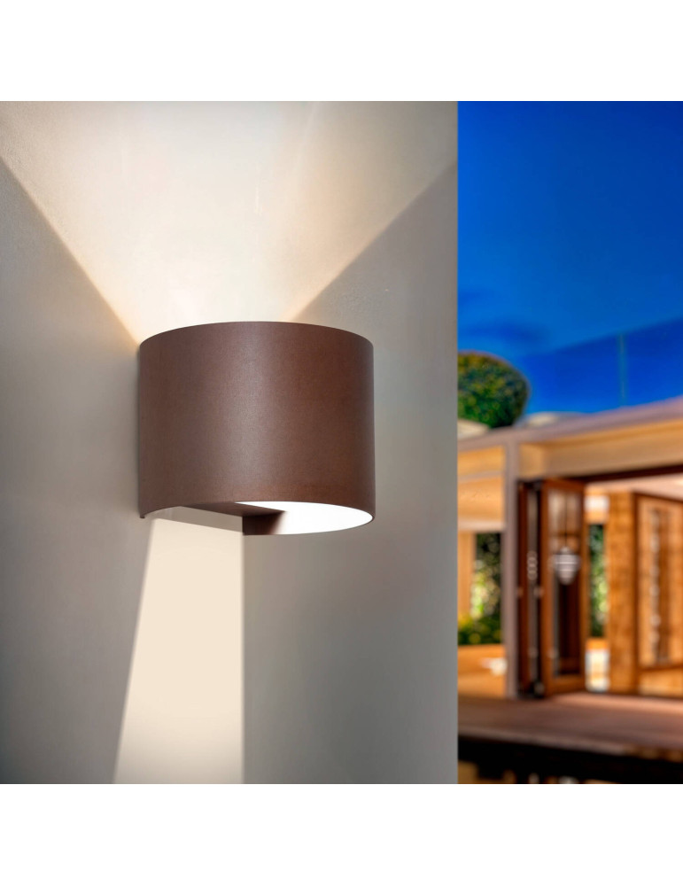 Applique Murale LED  10 W Extérieure Aluminium CCT Sélectionnable Éclairage Double Face en Iridix Round