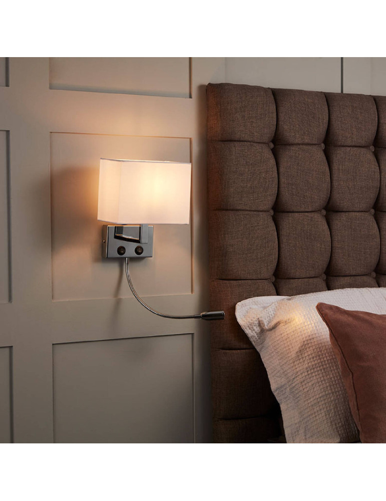 Applique Murale Métal  avec Flex LED de Lecture Waldorf