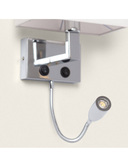 Applique Murale Métal  avec Flex LED de Lecture Waldorf