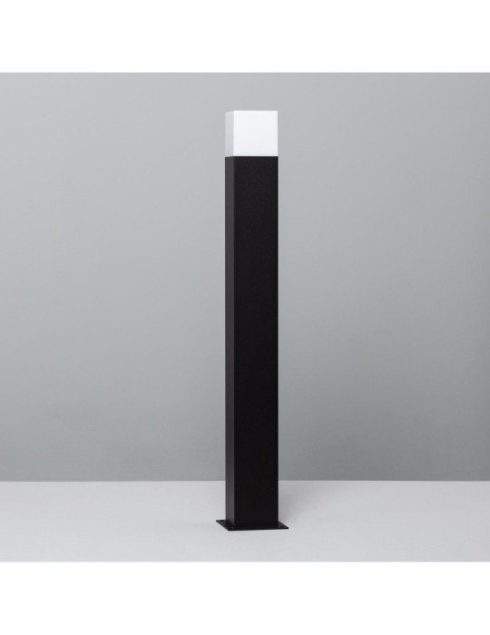 Balise Extérieure en Saillie sur Pied 74cm Augusta Noire avec Prise Type F Schuko