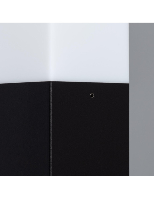 Balise Extérieure en Saillie sur Pied 74cm Augusta Noire avec Prise Type F Schuko