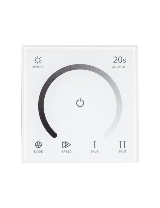 Contrôleur Variateur Mural Tactile pour Ruban LED Monochrome 12/24V DC