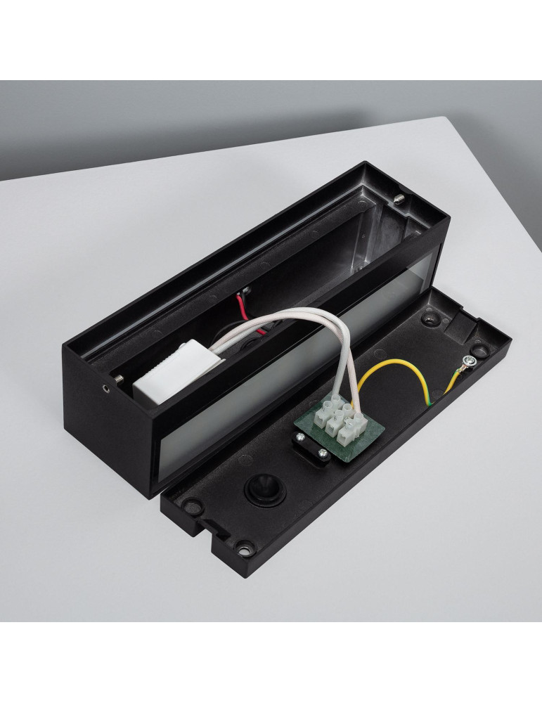 Applique Murale LED Extérieure Lena 10W Éclairage Double Face Rectangulaire Noire