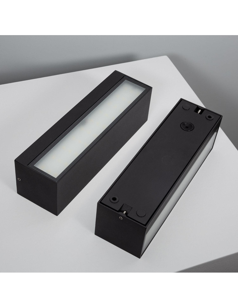 Applique Murale LED Extérieure Lena 10W Éclairage Double Face Rectangulaire Noire