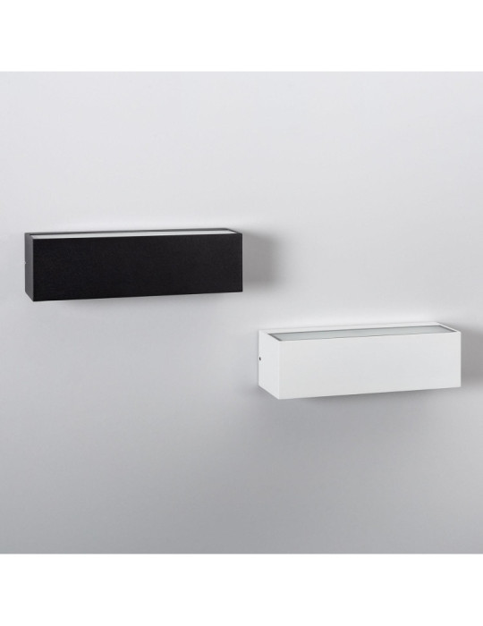 Applique Murale LED Extérieure Lena 10W Éclairage Double Face Rectangulaire Noire