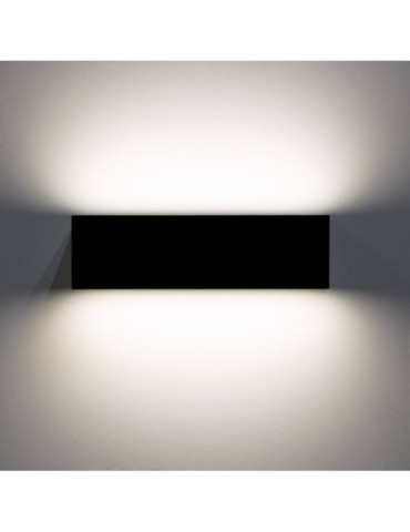 Applique Murale LED Extérieure Lena 10W Éclairage Double Face Rectangulaire Noire