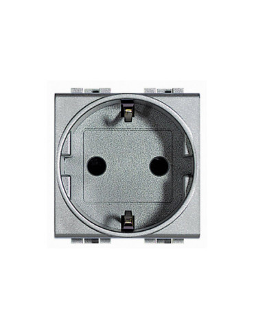 Prise 2P+T 2 Modules 16A 250V AC Branchement à Vis BTicino Living Light NT4141
