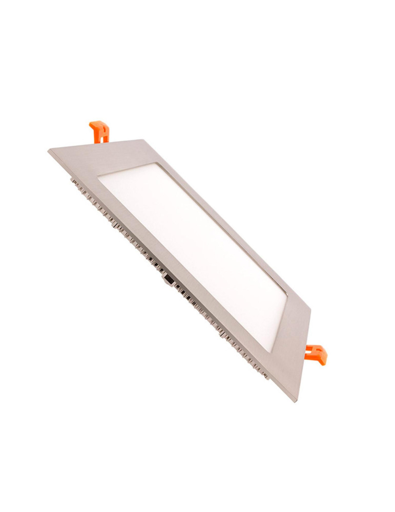 Dalle LED 15W Carrée Extra-Plate Coupe 180x180mm Argentée