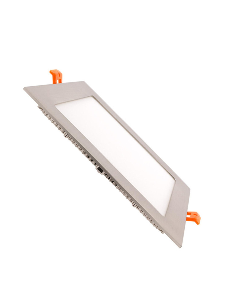Dalle LED 15W Carrée Extra-Plate Coupe 180x180mm Argentée