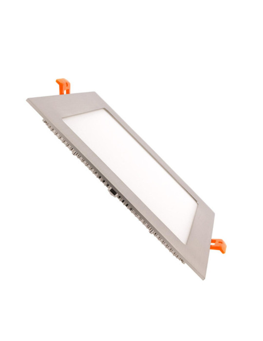 Dalle LED 15W Carrée Extra-Plate Coupe 180x180mm Argentée