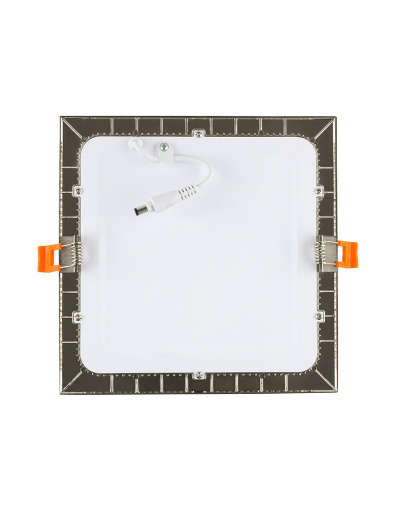 Dalle LED 15W Carrée Extra-Plate Coupe 180x180mm Argentée
