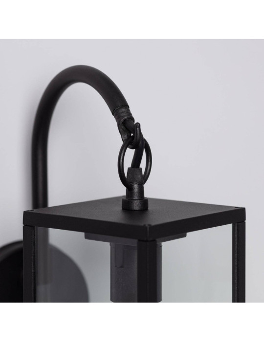 Lampe Murale Aluminium et Verre Support Supérieur Atrium Noire