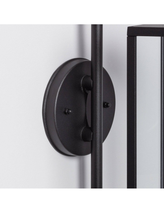 Lampe Murale Aluminium et Verre Support Supérieur Atrium Noire