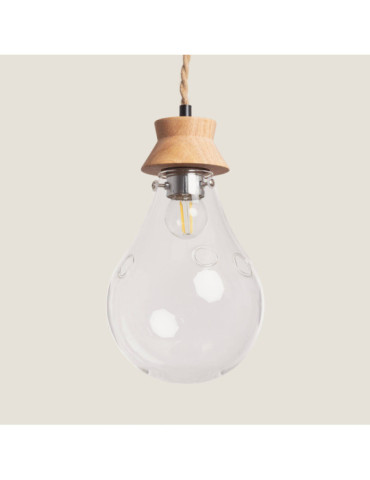 Suspension Bois et Verre Kathu Bumbieris