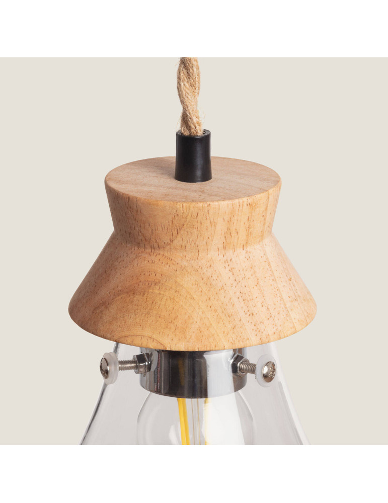 Suspension Bois et Verre Kathu Bumbieris