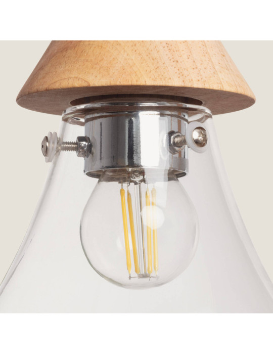 Suspension Bois et Verre Kathu Bumbieris