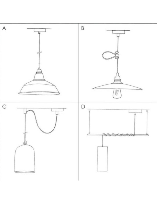 Suspension Creative-Cables Modèle PDMCRRM04KPAC01CG Prisma