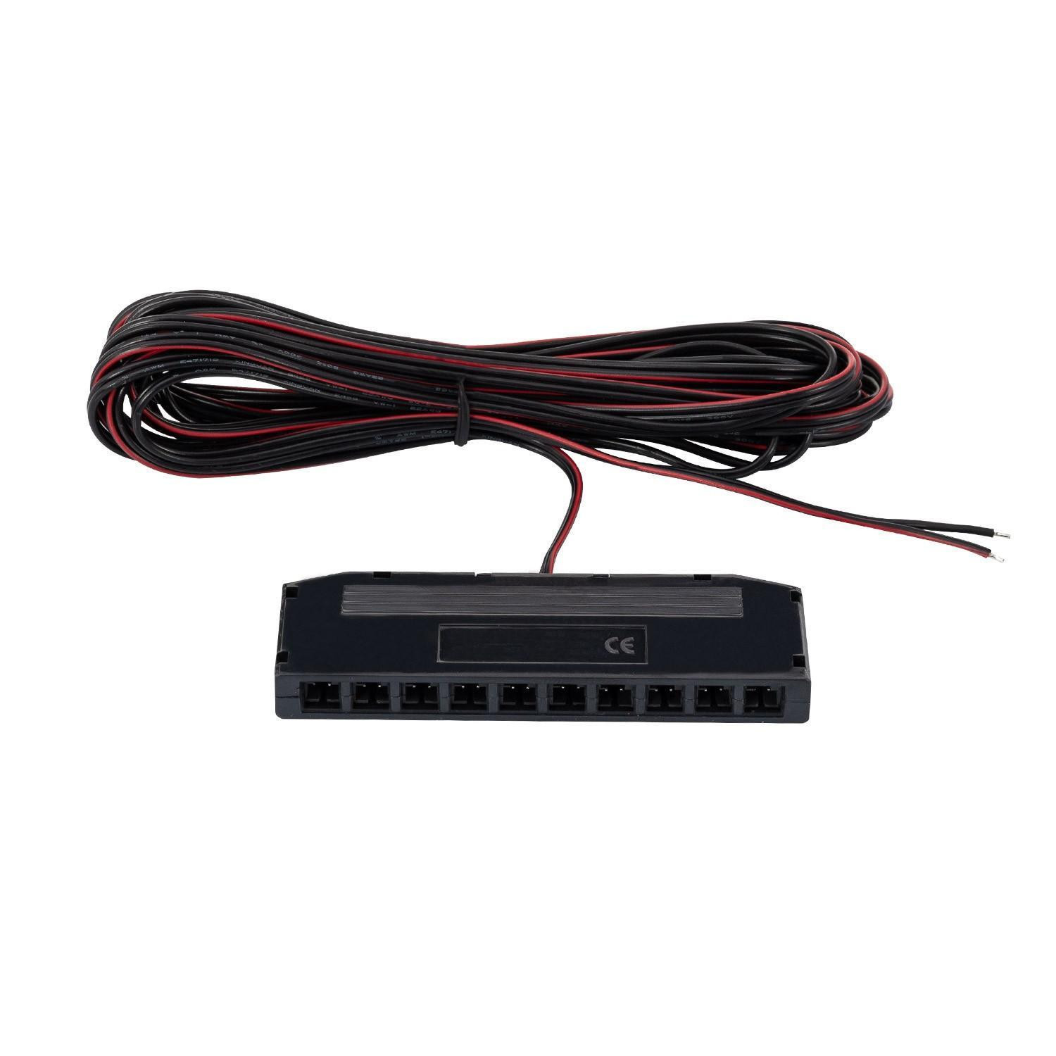 Kit Distributeur de Connexion de 6-10 Sorties + Câbles de Connexion 5m pour Alimentation Rubans LED 12/24V 10