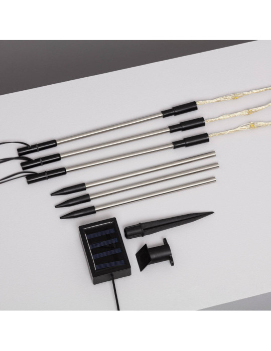 Set de 3 Piquets LED Extérieur Solaire Pissenlits