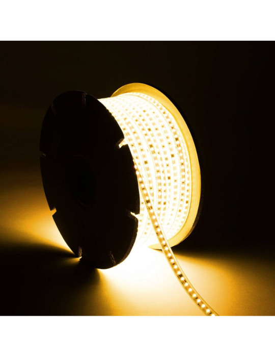 Bobine de Ruban LED Dimmable Auto- redressement 220V AC SMD2835 50m 120LED/m 1000 lm/m Largeur 12mm 50 metres IP65