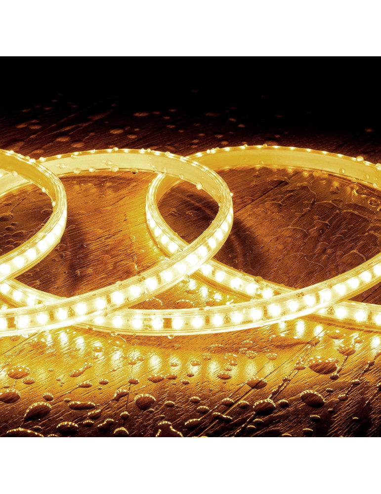 Bobine de Ruban LED Dimmable Auto- redressement 220V AC SMD2835 50m 120LED/m 1000 lm/m Largeur 12mm 50 metres IP65