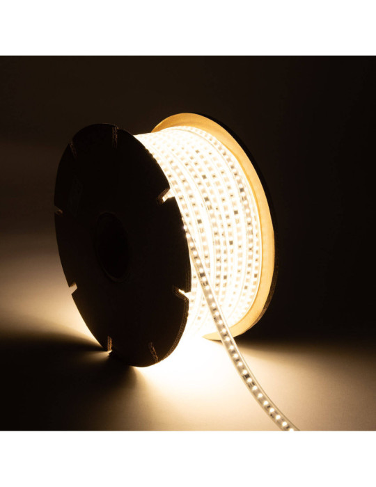 Bobine de Ruban LED Dimmable Auto- redressement 220V AC SMD2835 50m 120LED/m 1000 lm/m Largeur 12mm 50 metres IP65