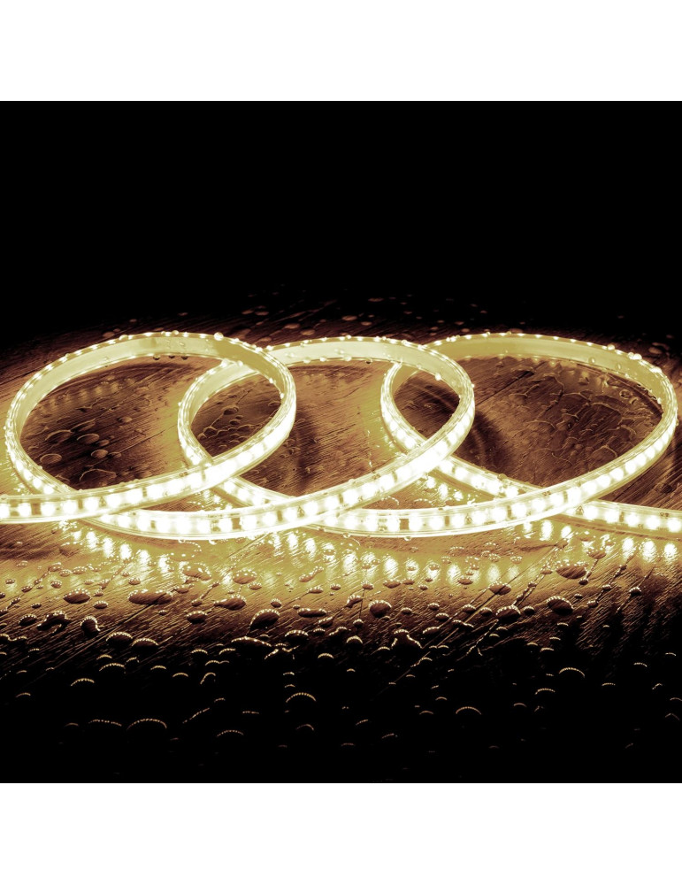 Bobine de Ruban LED Dimmable Auto- redressement 220V AC SMD2835 50m 120LED/m 1000 lm/m Largeur 12mm 50 metres IP65
