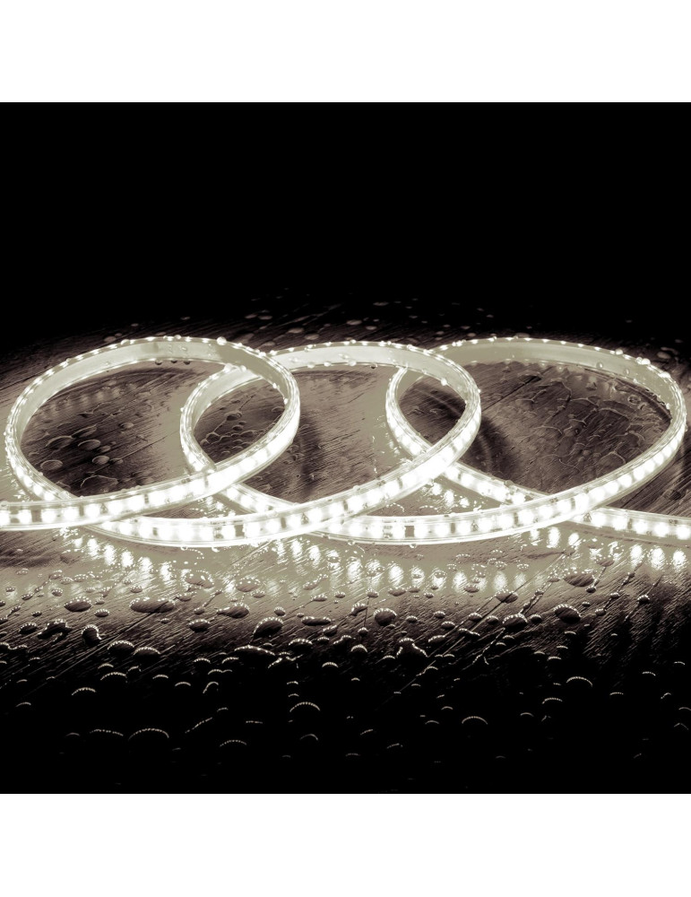 Bobine de Ruban LED Dimmable Auto- redressement 220V AC SMD2835 50m 120LED/m 1000 lm/m Largeur 12mm 50 metres IP65