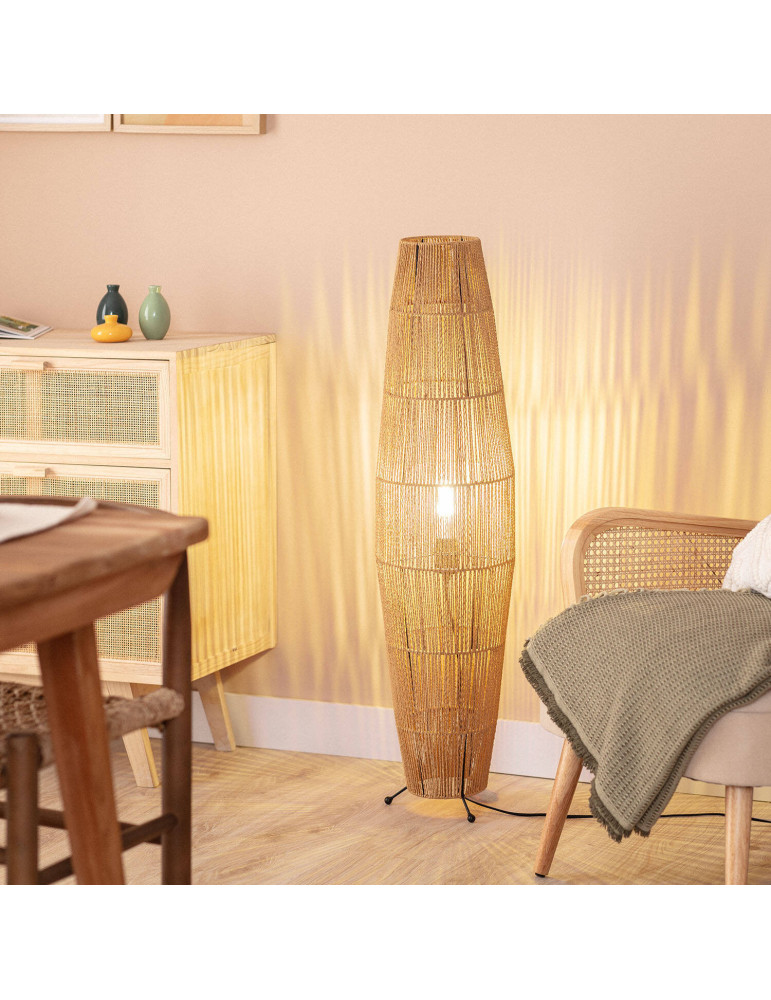 Lampadaire Papier Tressé Mahali