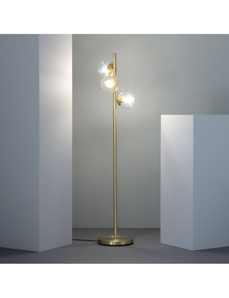 Lampadaire Métal et Verre Otos 3 Spots