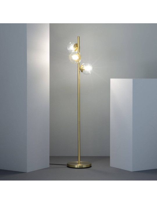 Lampadaire Métal et Verre Otos 3 Spots