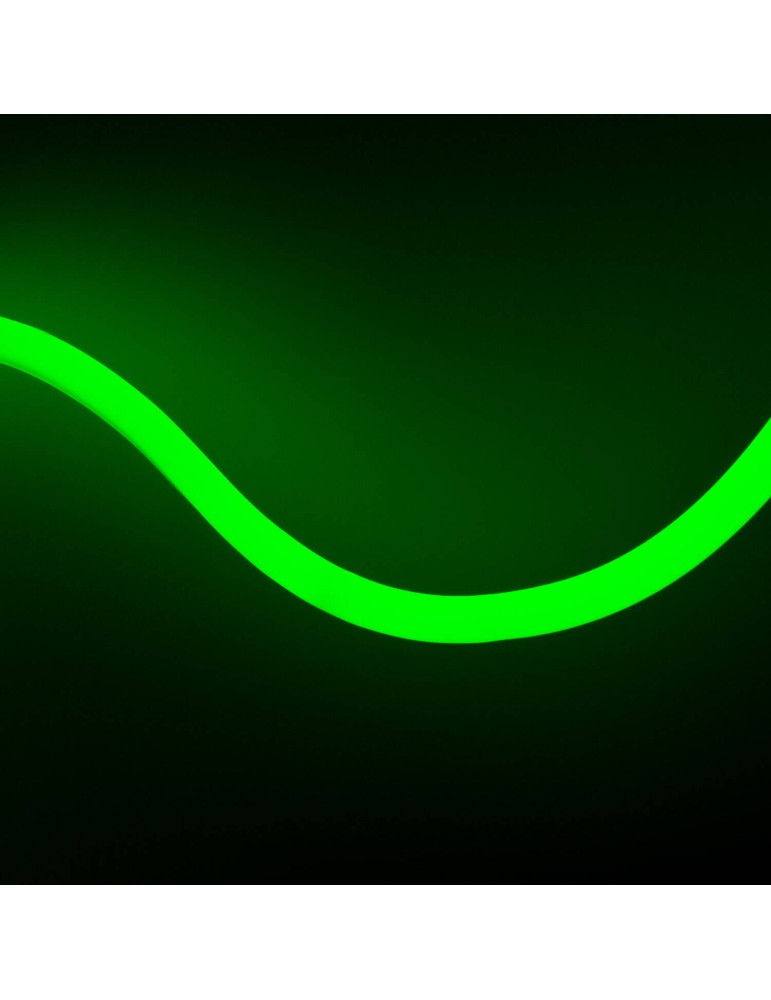 Bobine Néon LED Flexible 360º Rond Dimmable 220V AC 120LED/m IP67 Verte 50 Mètres sur Mesure Coupe Tous les 100cm